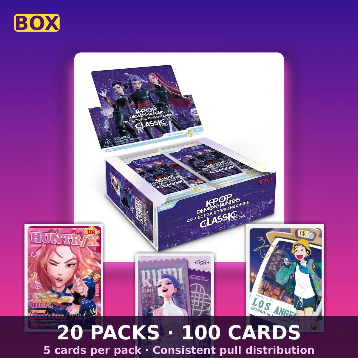 KPop Demon Hunters - Collectible Trading Cards - Classic Edition - Display Box