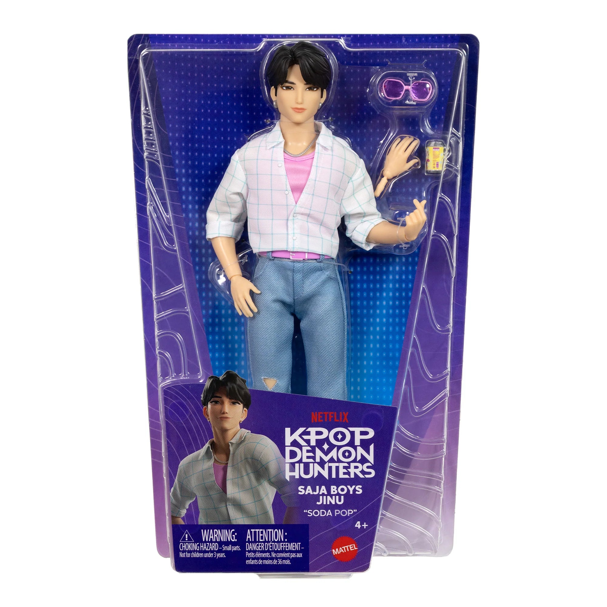 KPop Demon Hunters Mattel Saja Boys Jinu Soda Pop Collectible Fashion Doll Toy
