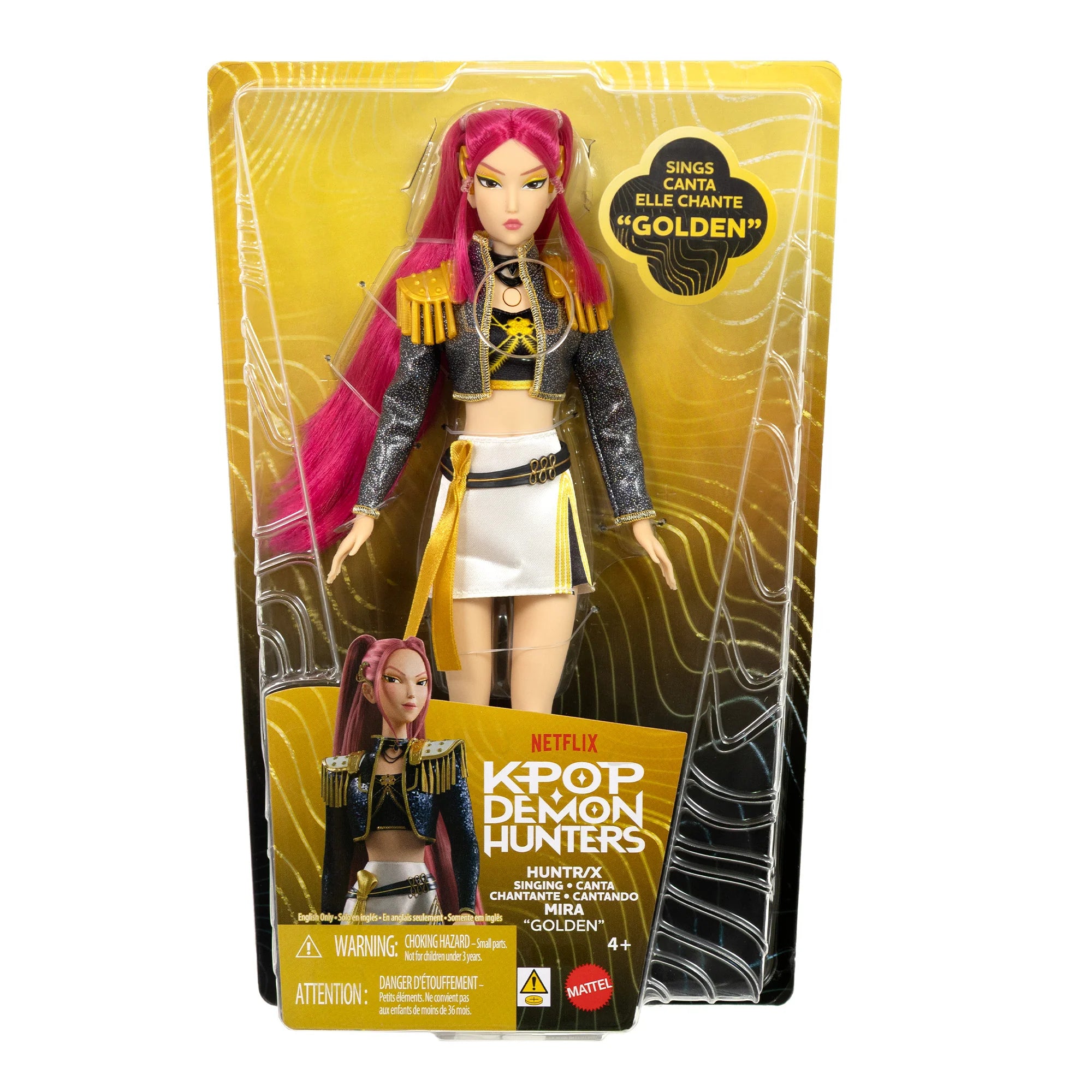 KPop Demon Hunters Mattel HUNTR/X Mira Golden Singing Doll Musical Fashion Toy