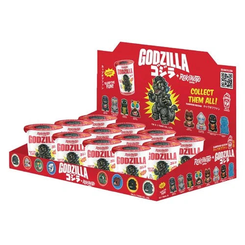 Godzilla Rokimoto Wave 2 Cup Vinyl Figure Display Case of 12