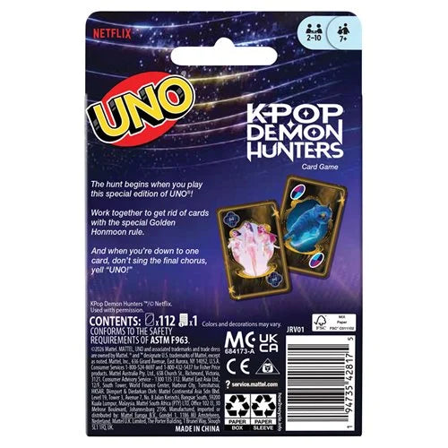 KPop Demon Hunters UNO Card Game